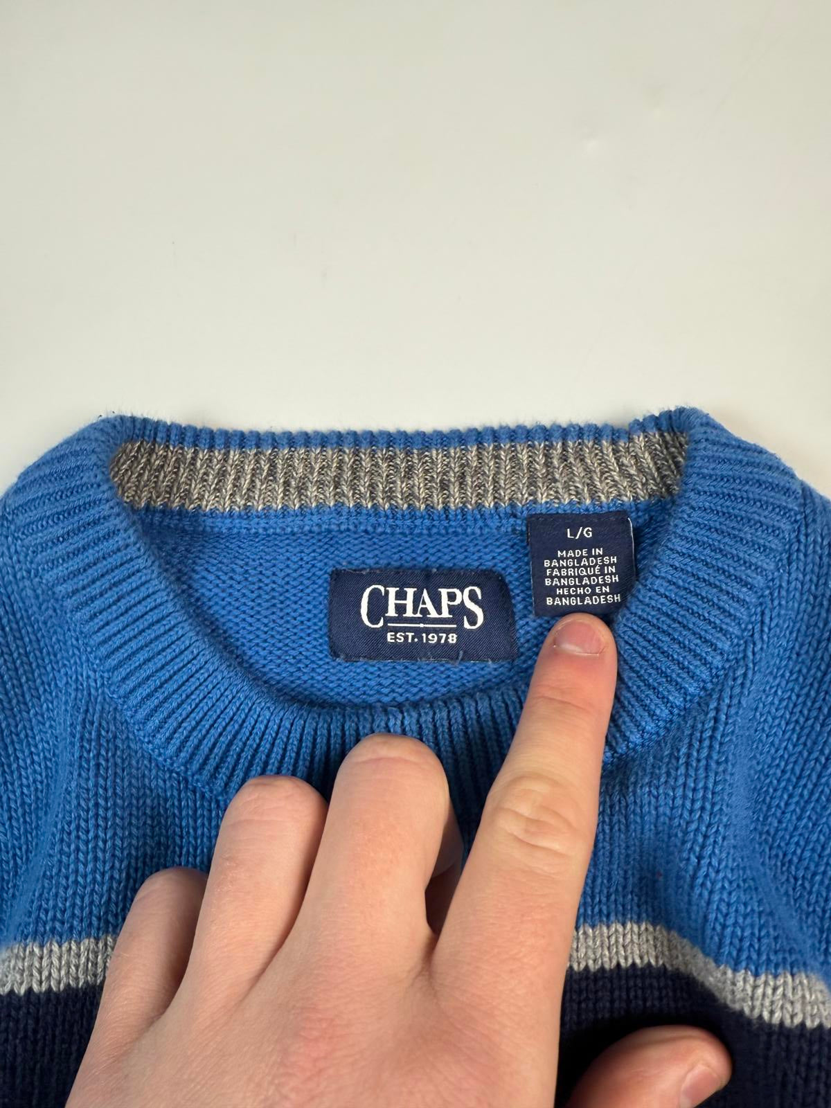 Vintage Chaps striped knit sweater (L)