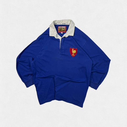 Vintage 90s France Cotton Traders rugby shirt (L)
