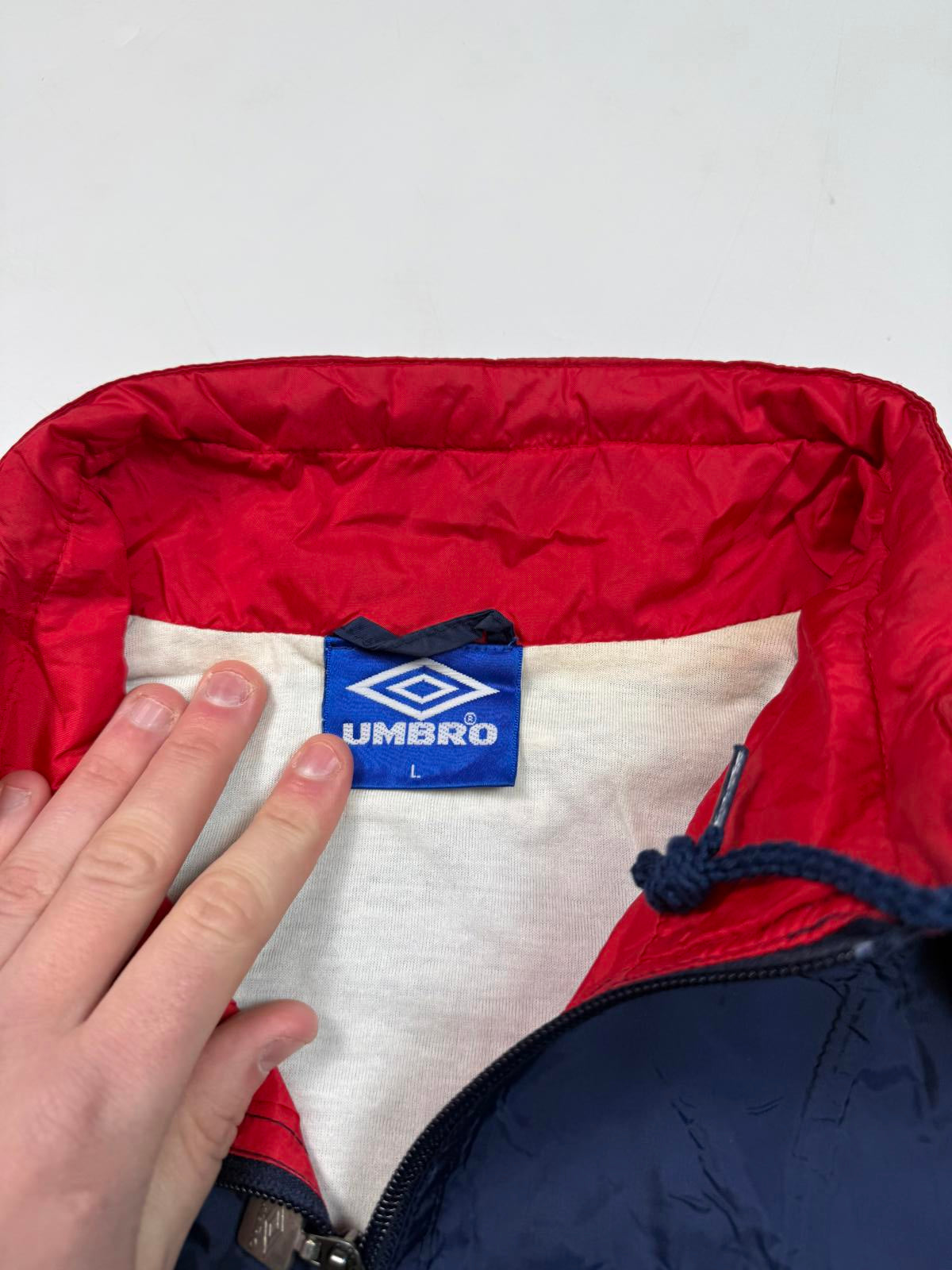 Vintage 90s Umbro Italian football track jacket (L)