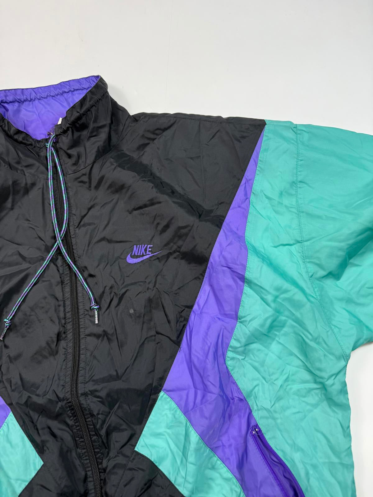 Vintage 80s Nike colour block track jacket (L)