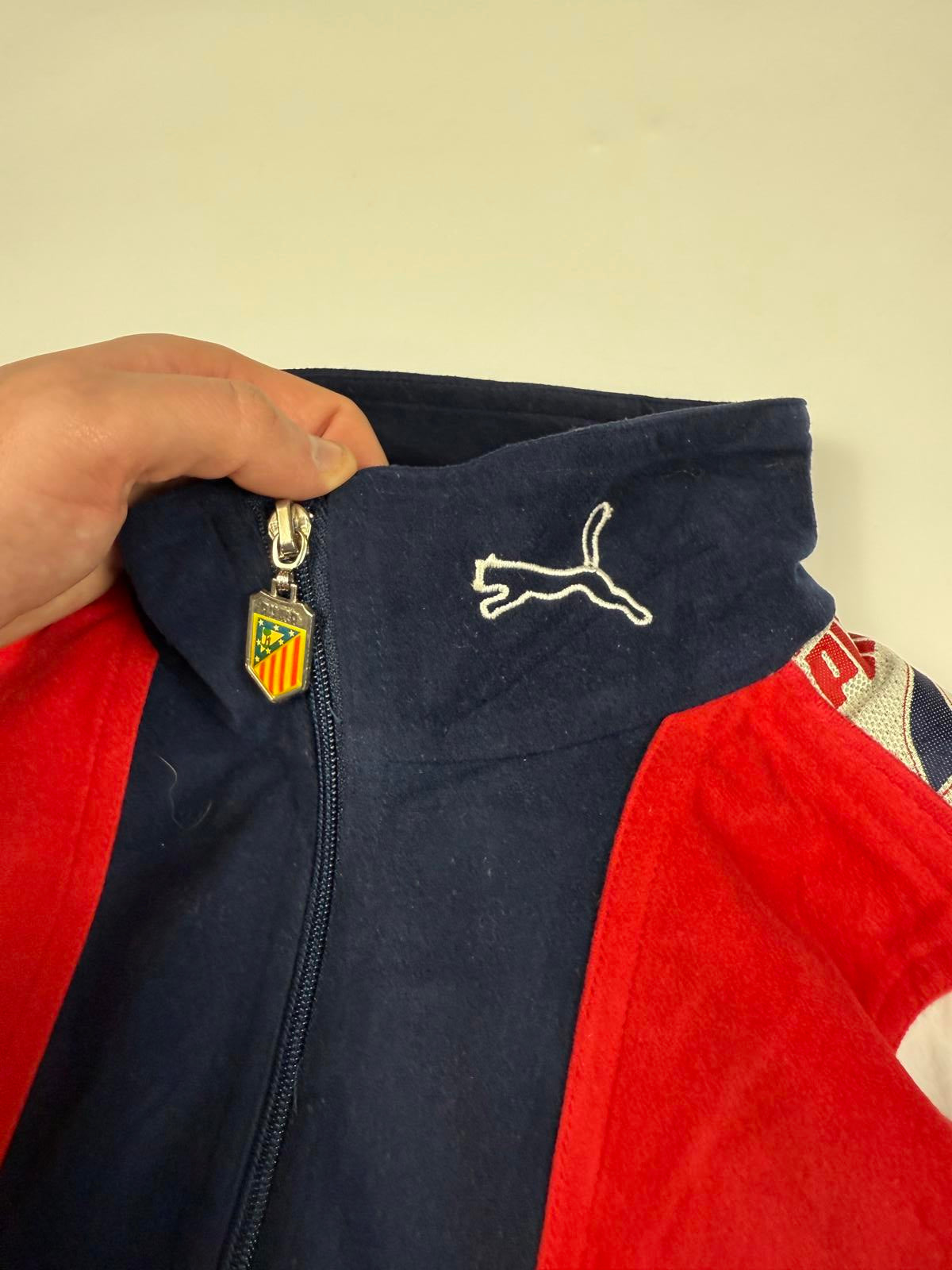 Vintage Atletico Madrid 1994/95 Puma football track jacket (L)