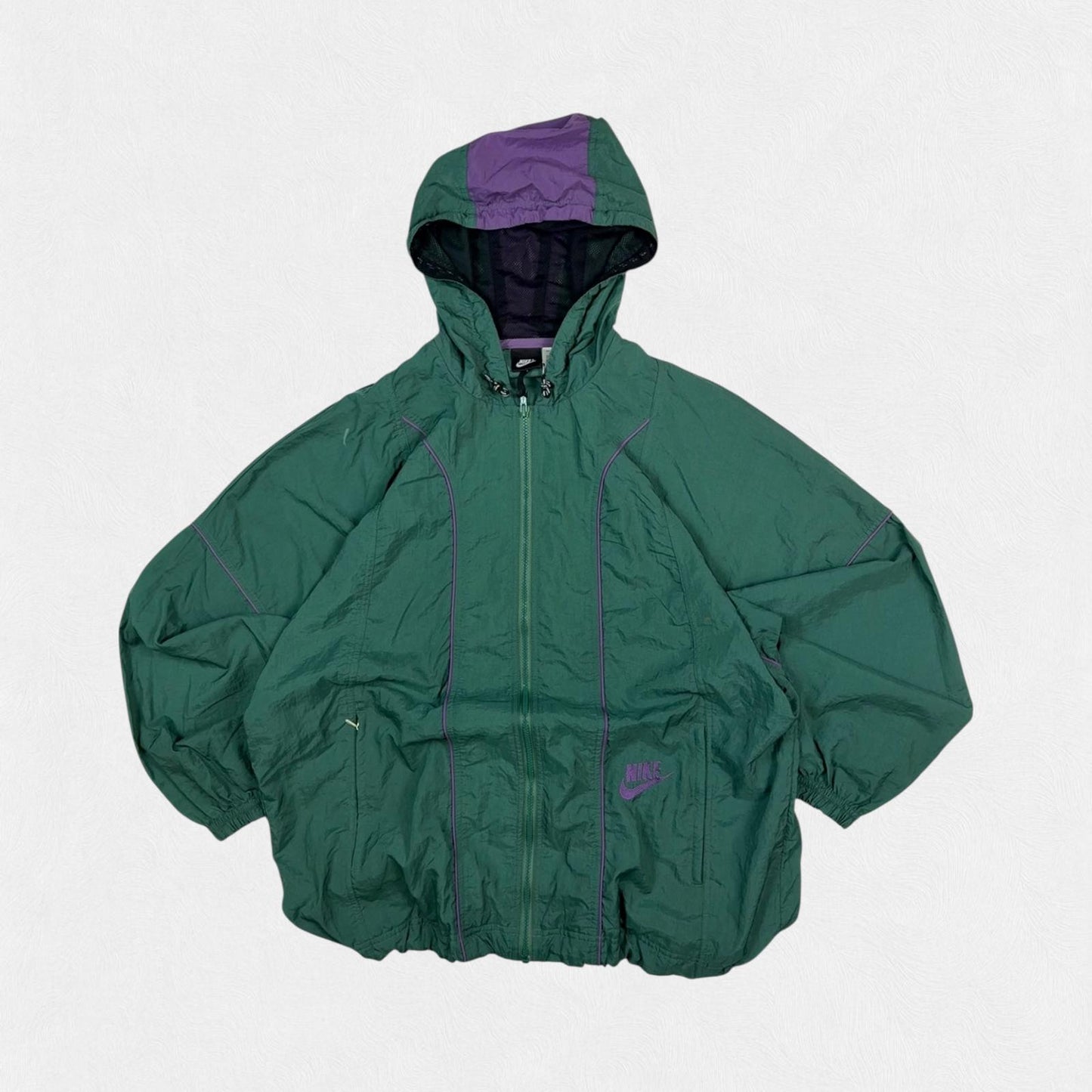 Vintage 90s Nike hooded windbreaker jacket (L)