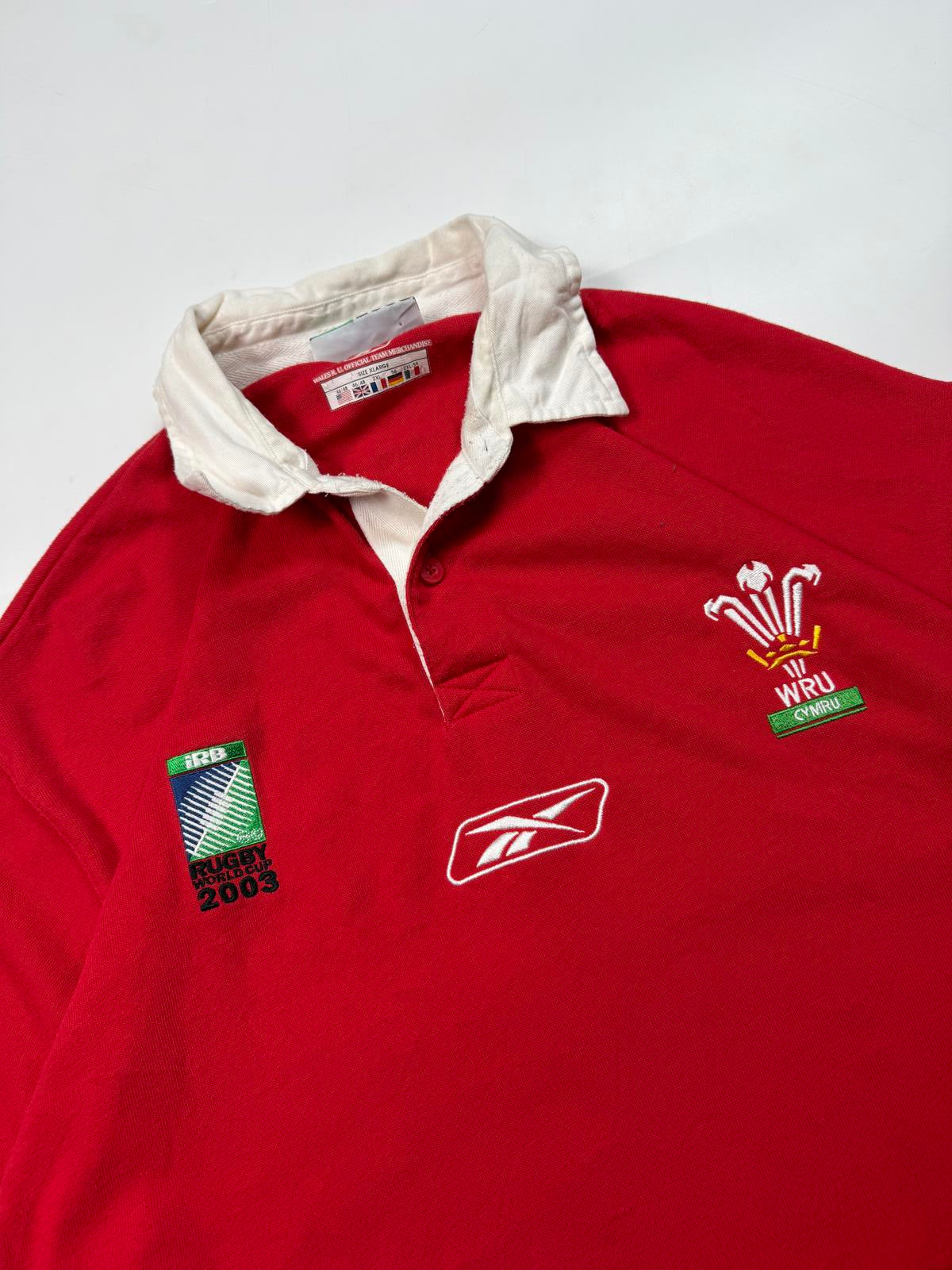 Vintage Wales rugby world cup 2003 Reebok rugby shirt (XL)