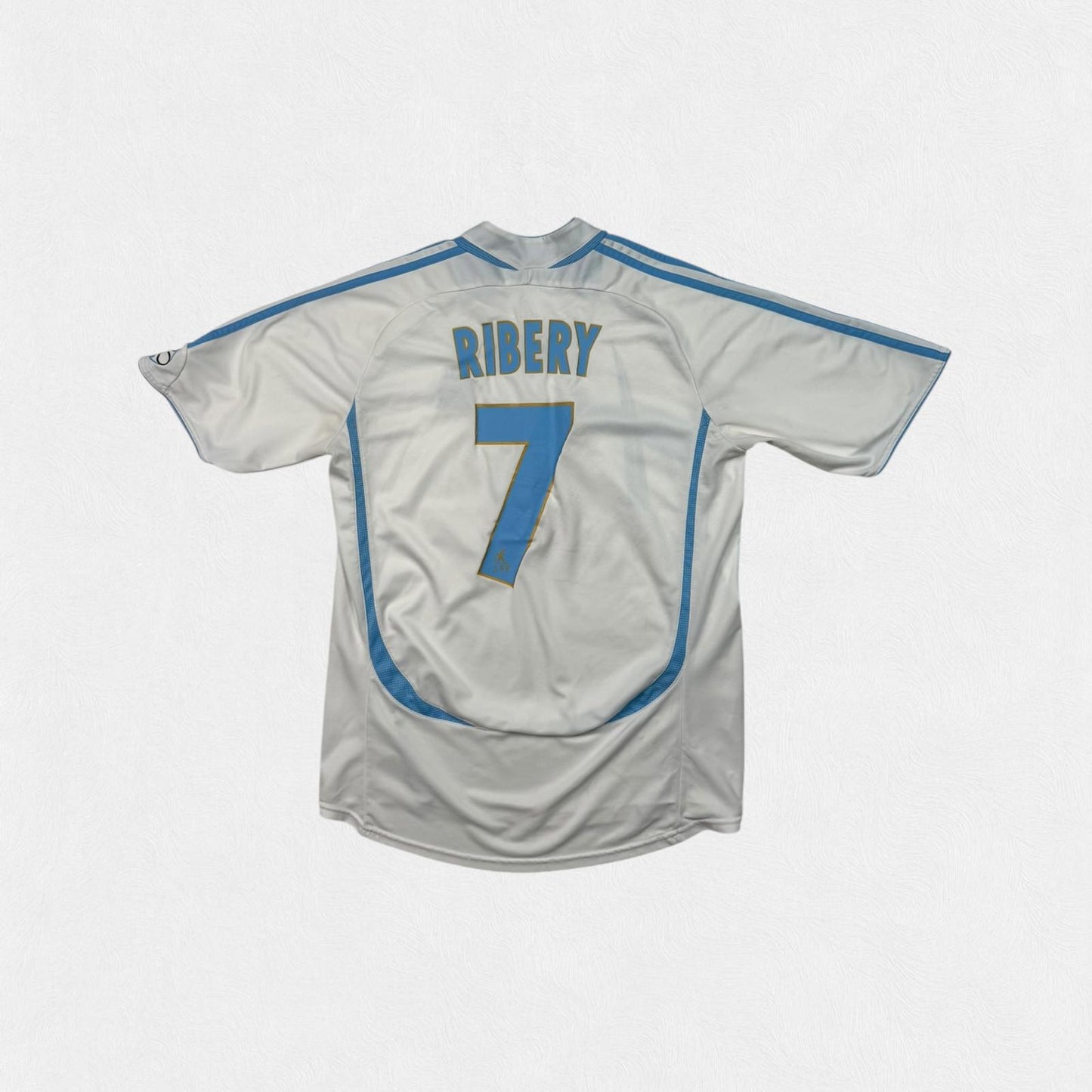 Vintage OIympique Marseille 2006/07 Ribery Adidas football shirt (M)