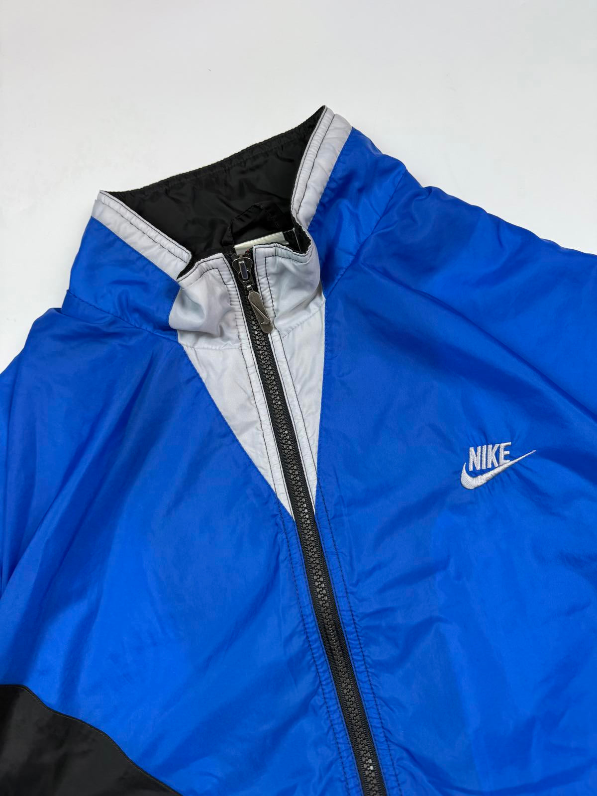 Vintage 90s Nike colour block big swoosh track jacket (L)