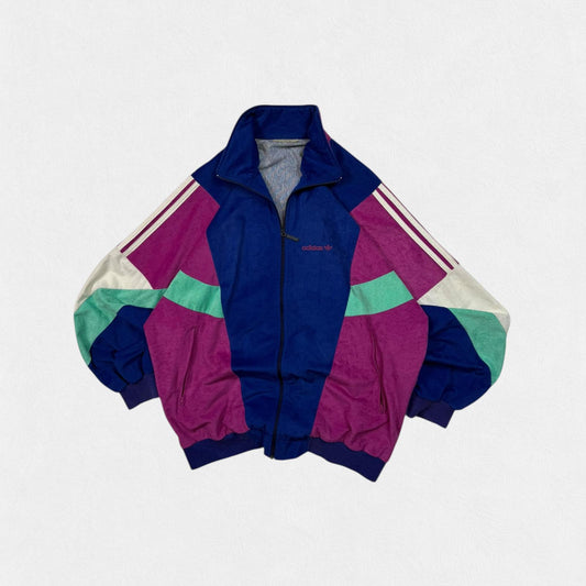 Vintage 90s adidas originals velour track top (L)