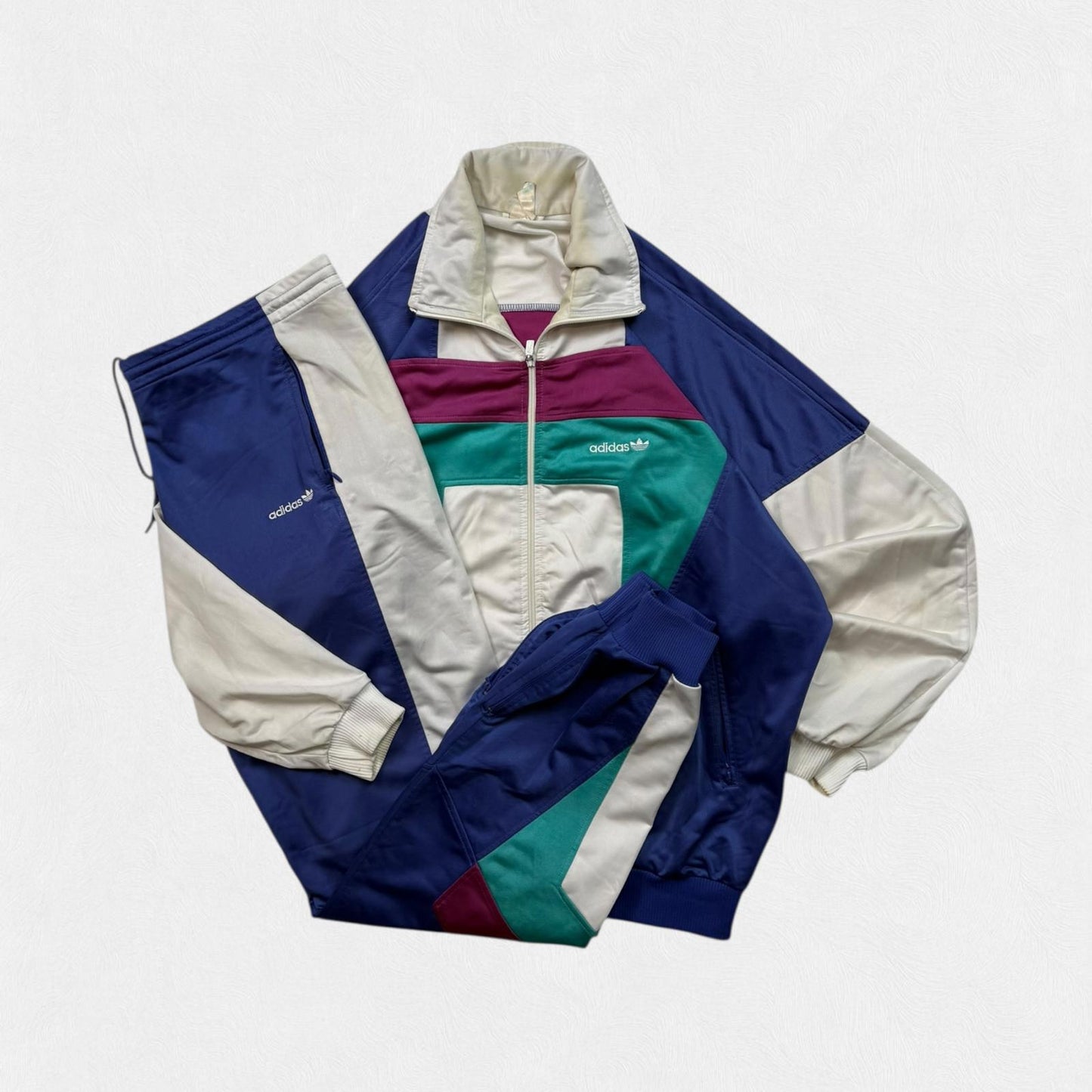 Vintage 90s Adidas originals colour block tracksuit (XL)