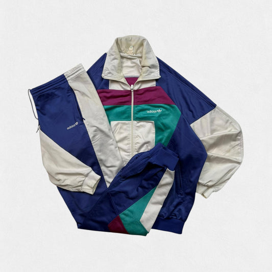 Vintage 90s Adidas originals colour block tracksuit (XL)
