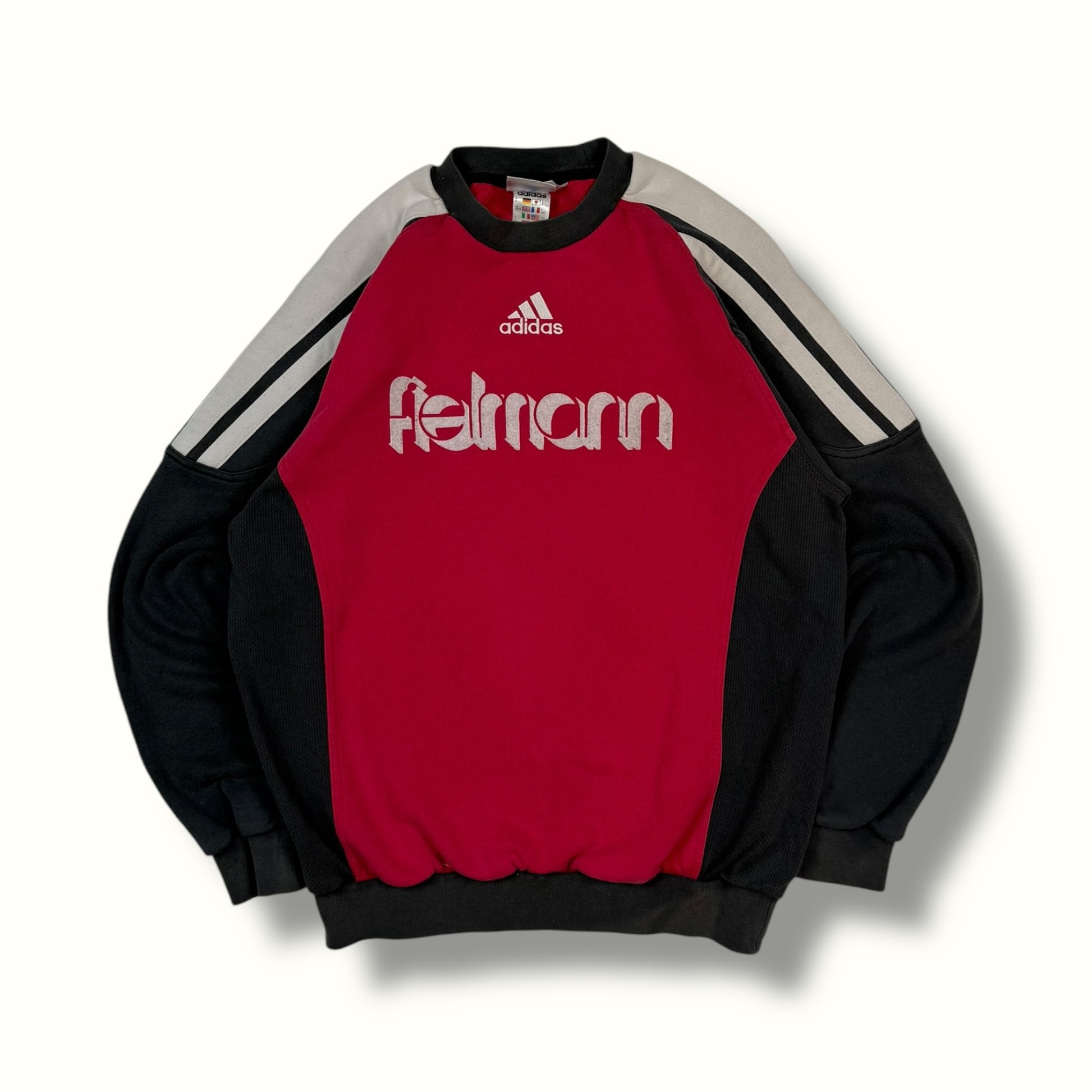 Vintage 90s adidas colour block sweatshirt red