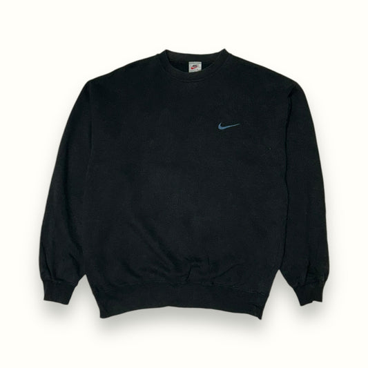 90s nike mini swoosh sweatshirt black 
