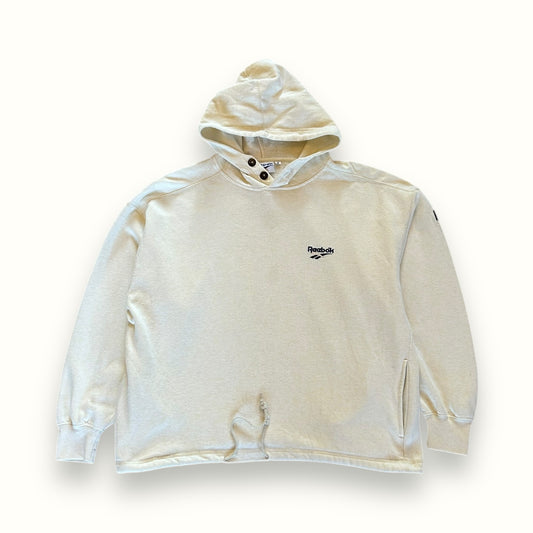 Vintage 90s cream reebok small logo hoodie