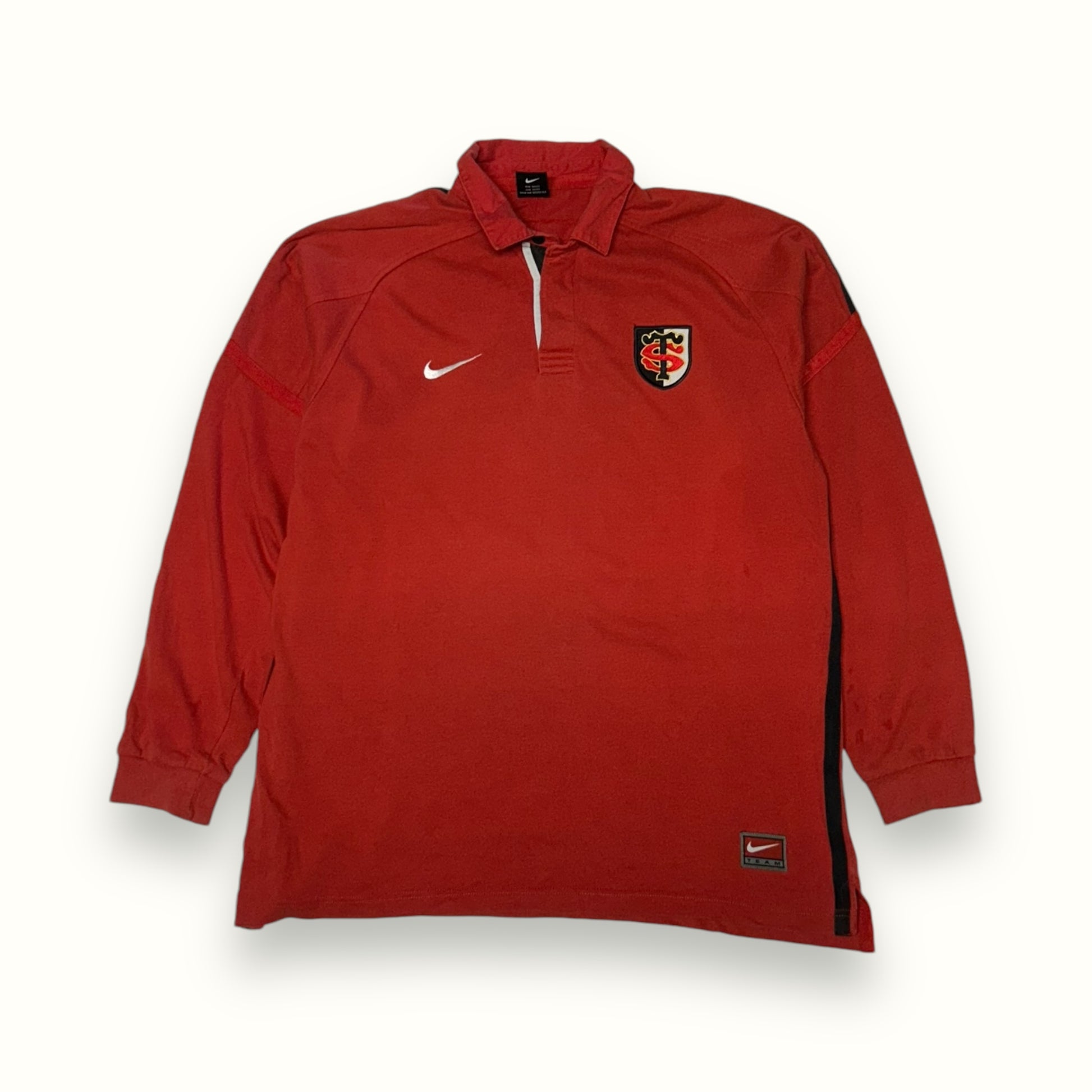 90s Toulouse rugby shirt red XL