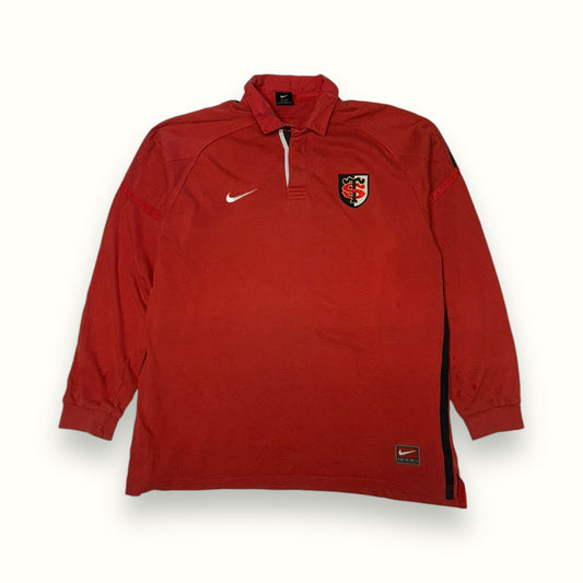 90s Toulouse rugby shirt red XL