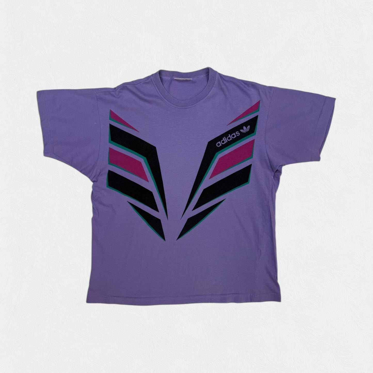 Vintage 90s adidas patterned tee purple 