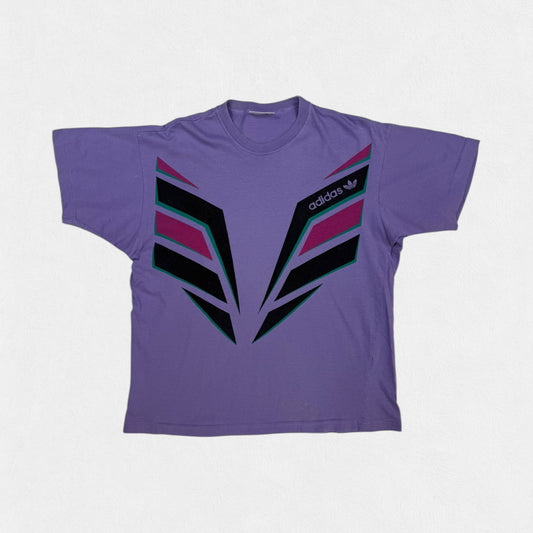 Vintage 90s adidas patterned tee purple 