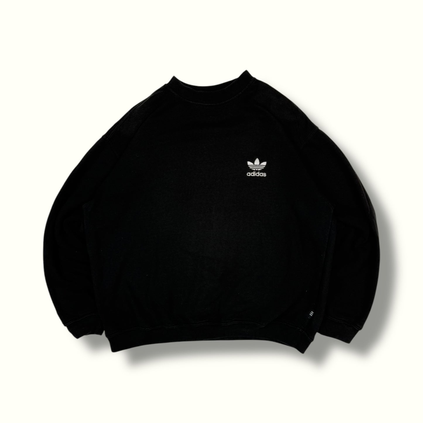 90s adidas originals small logo sweatshirt black
