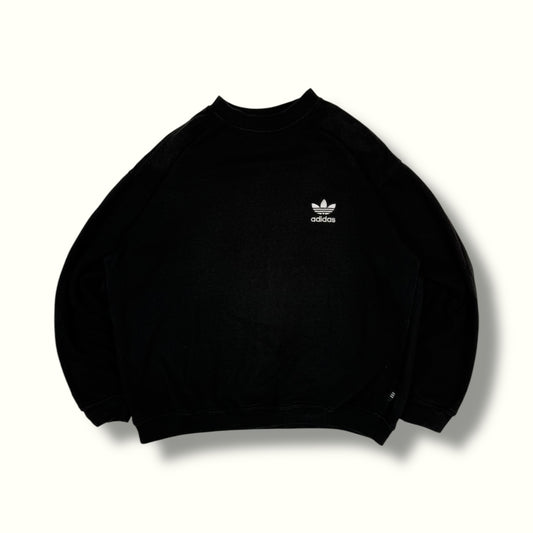 90s adidas originals small logo sweatshirt black