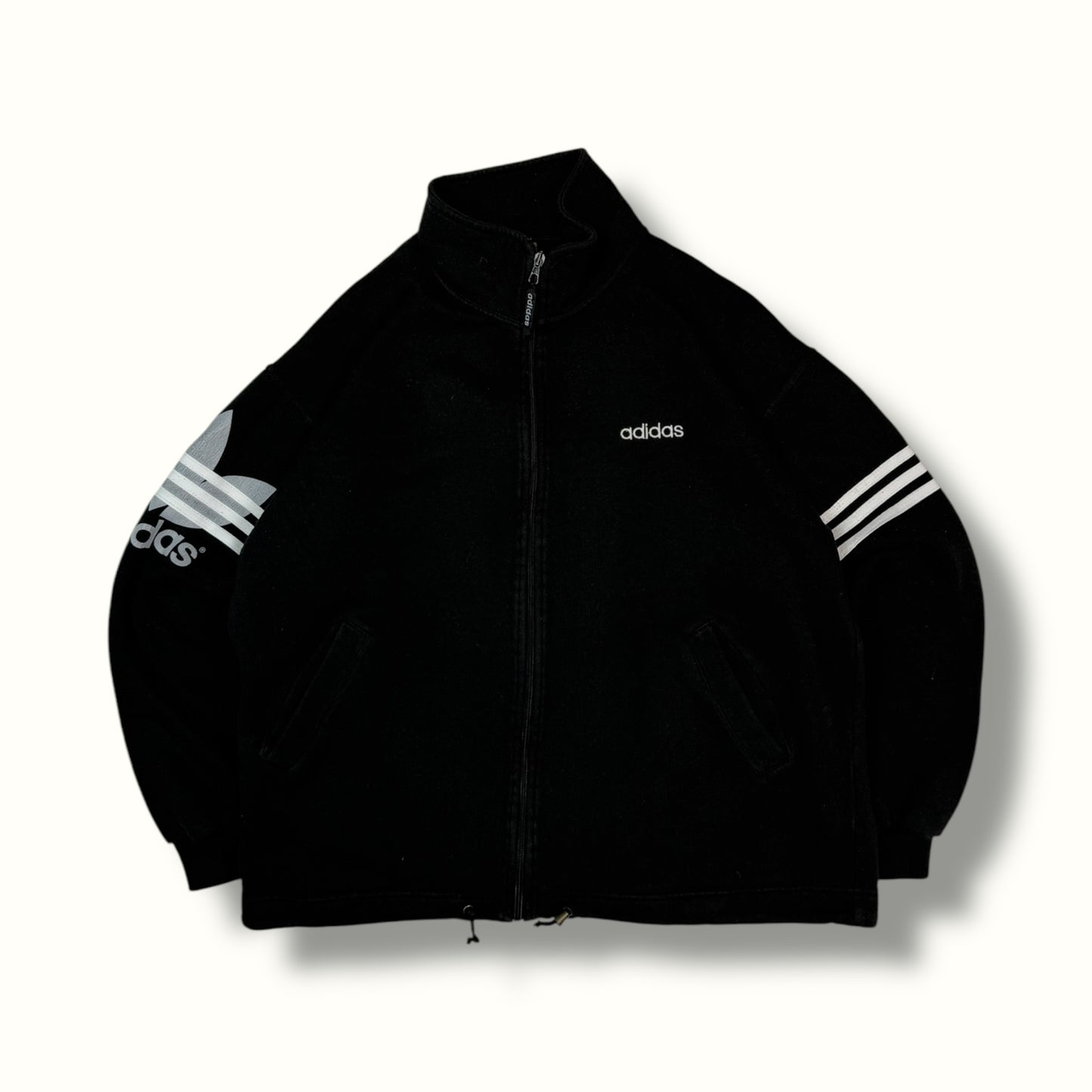 Vintage 90s adidas zip up sweatshirt black