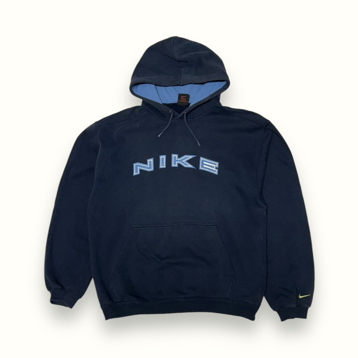 90s Nike spell out hoodie navy small