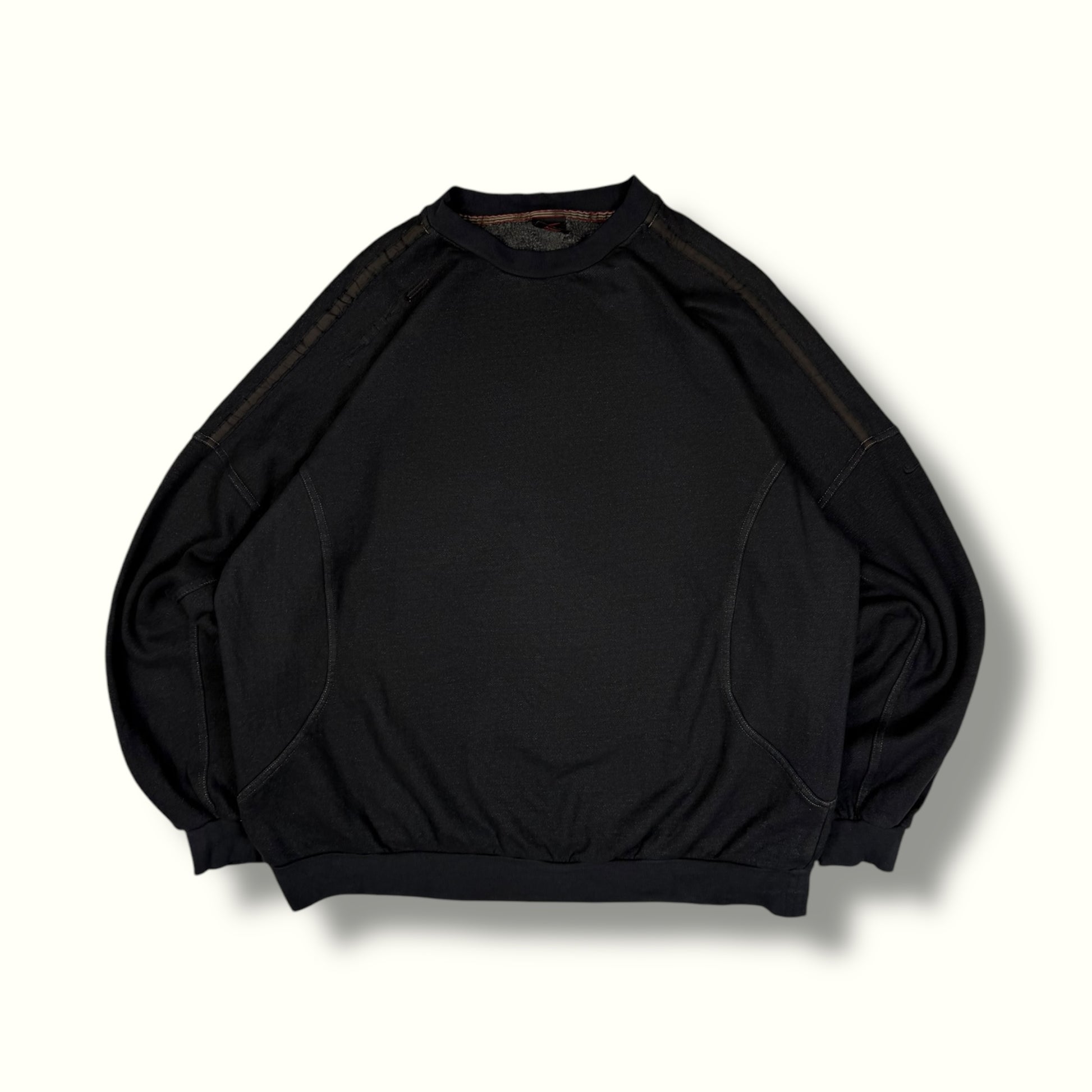 90s nike spell out sweatshirt black
