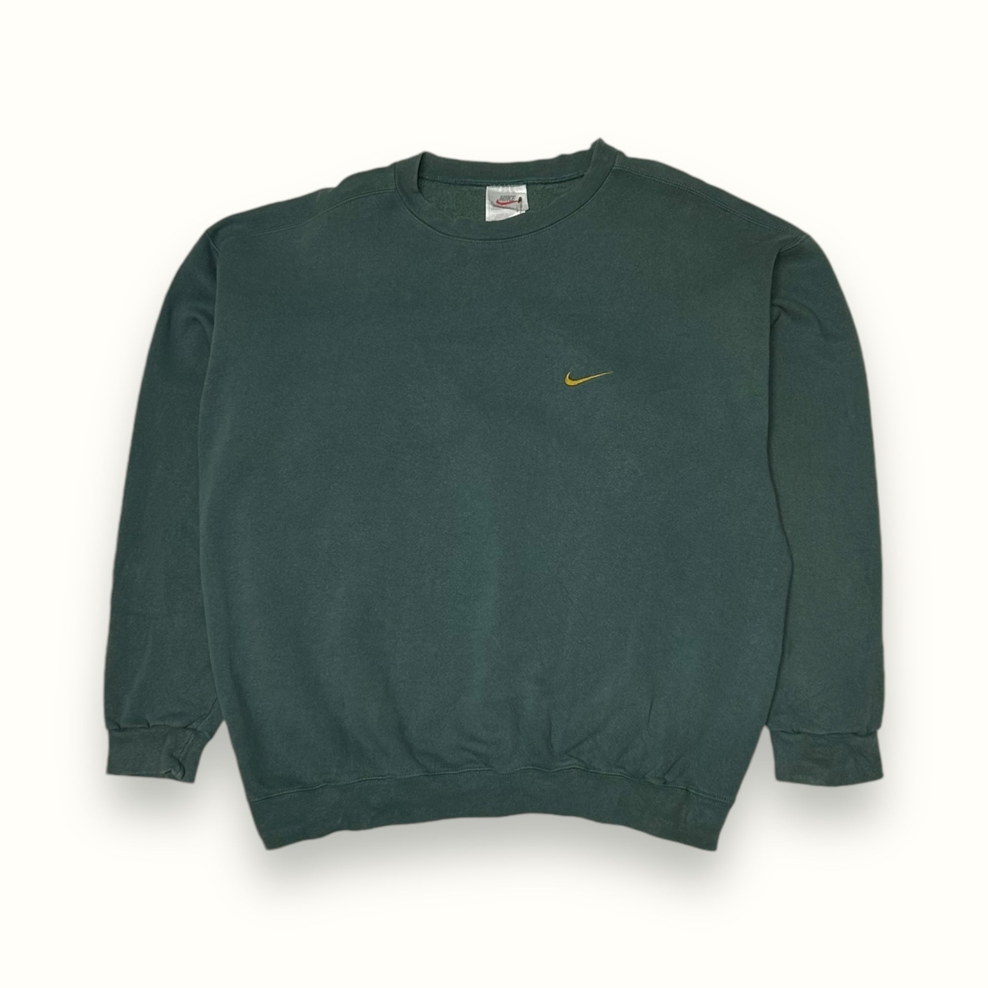 rare vintage 90s nike mini swoosh sweatshirt green