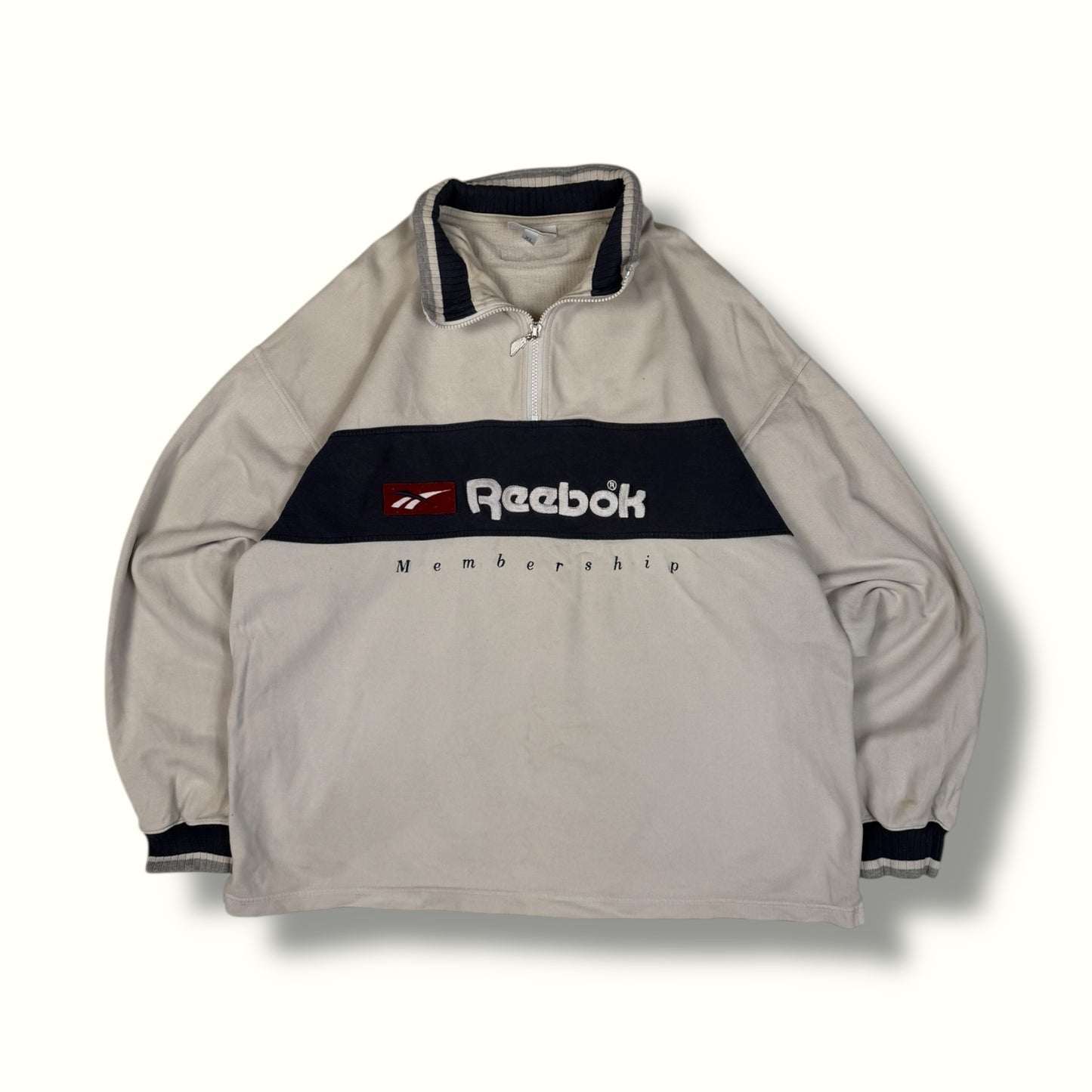 Vintage 1990s reebok membership quarter zip sweatshirt