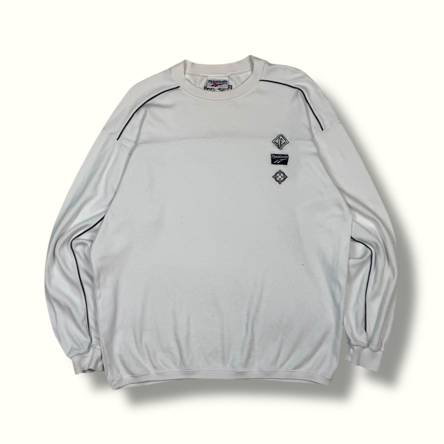 90s Reebok small logo sweatshirt white