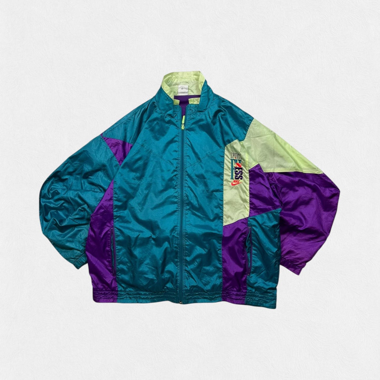 Vintage 90s Nike sports & fitness colour block tracksuit (L)