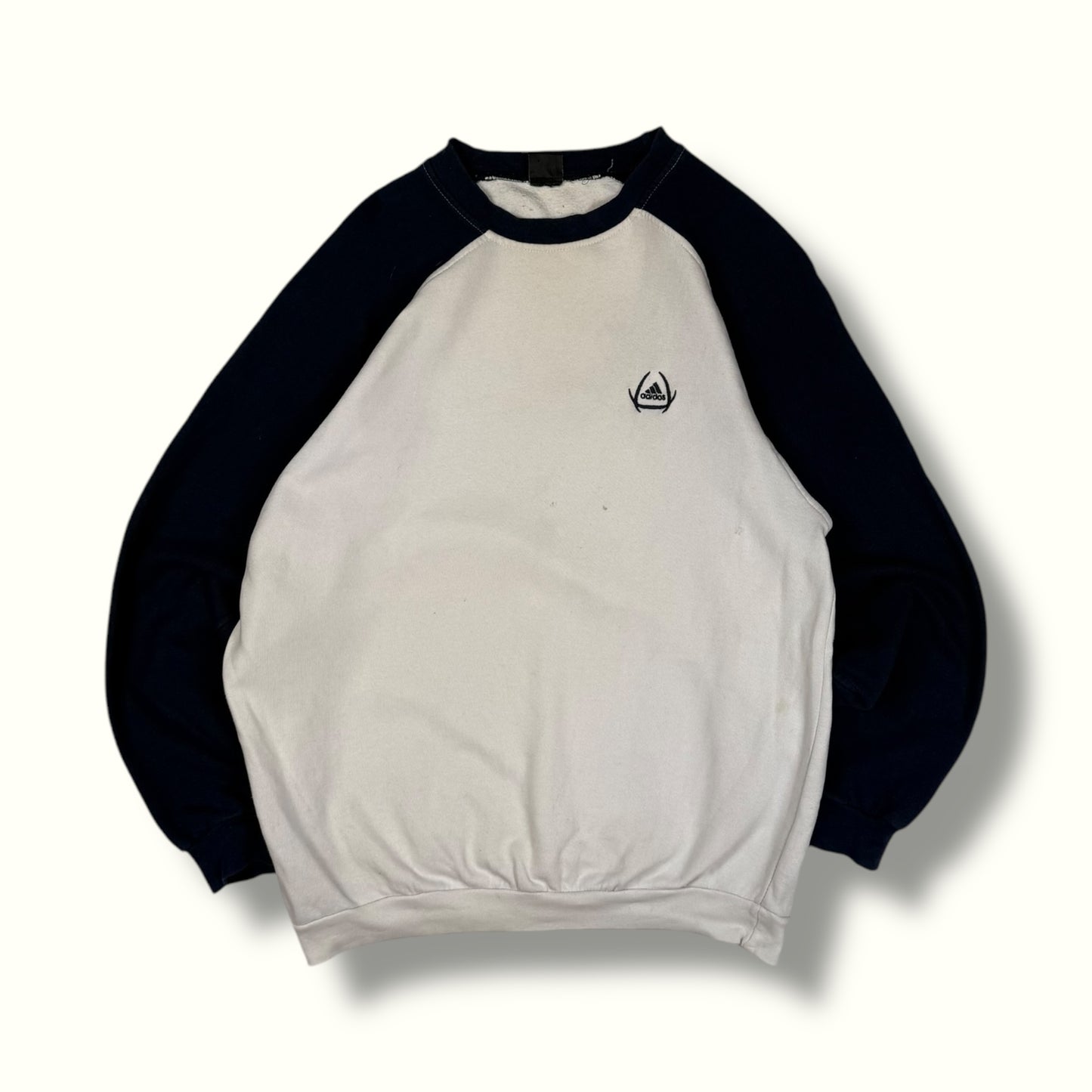 Vintage adidas sweatshirt white and navy