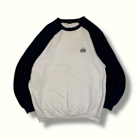 Vintage adidas sweatshirt white and navy
