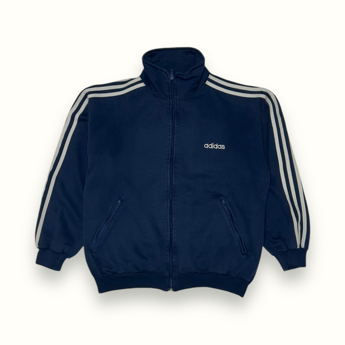Adidas full zip navy 80s