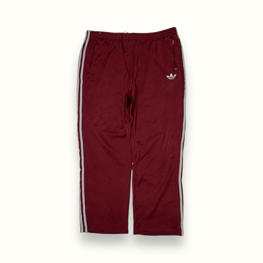 Burgundy adidas originals track pants