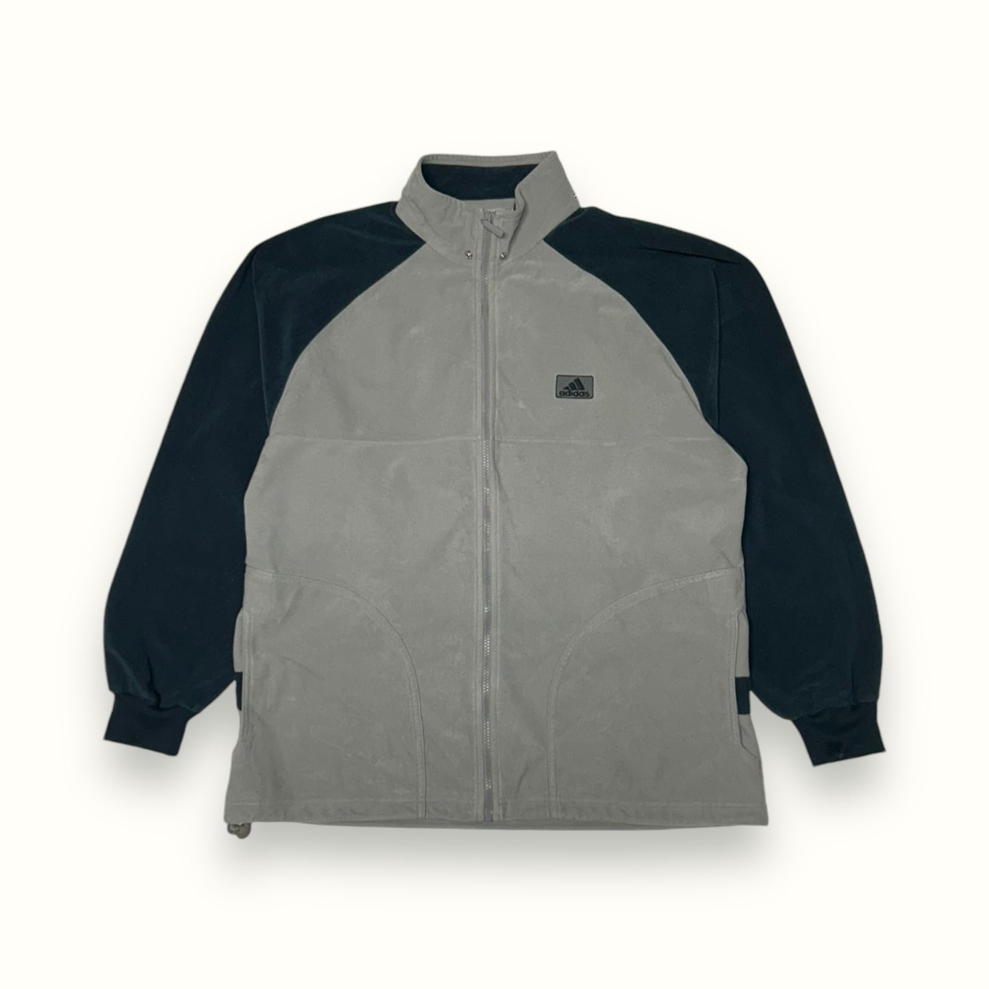 Adidas 2000s track jacket velour grey