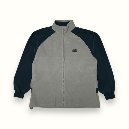 Adidas 2000s track jacket velour grey