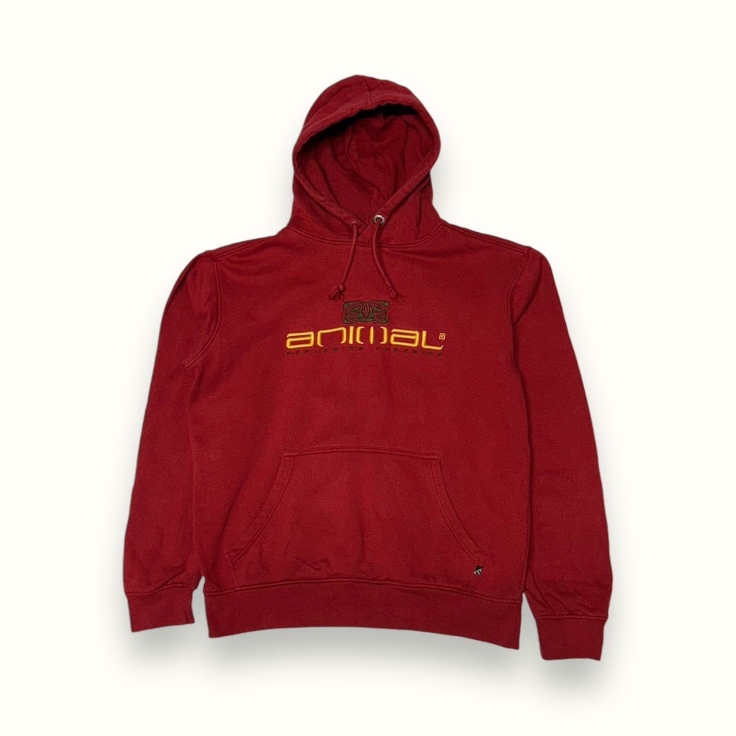 Animal spell out hoodie red