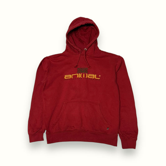 Animal spell out hoodie red