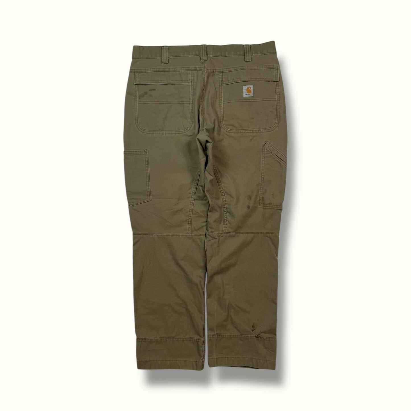 Carhartt baggy carpenter pants khaki green
