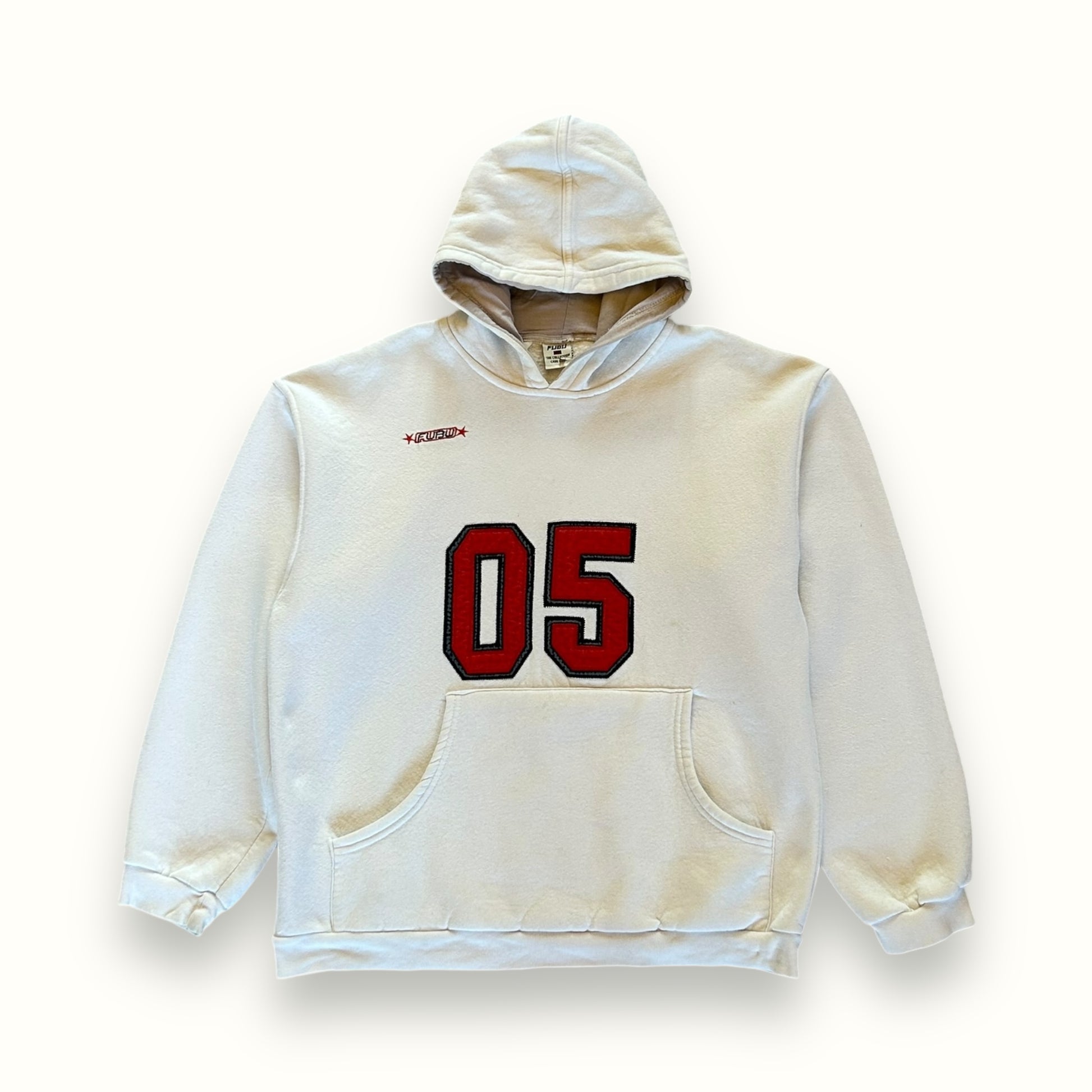 Vintage Fubu 05 spell out hoodie white