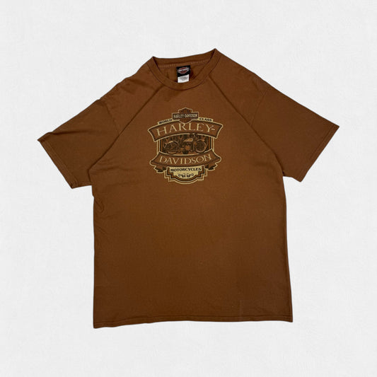 Vintage Harley Davidson graphic tee brown
