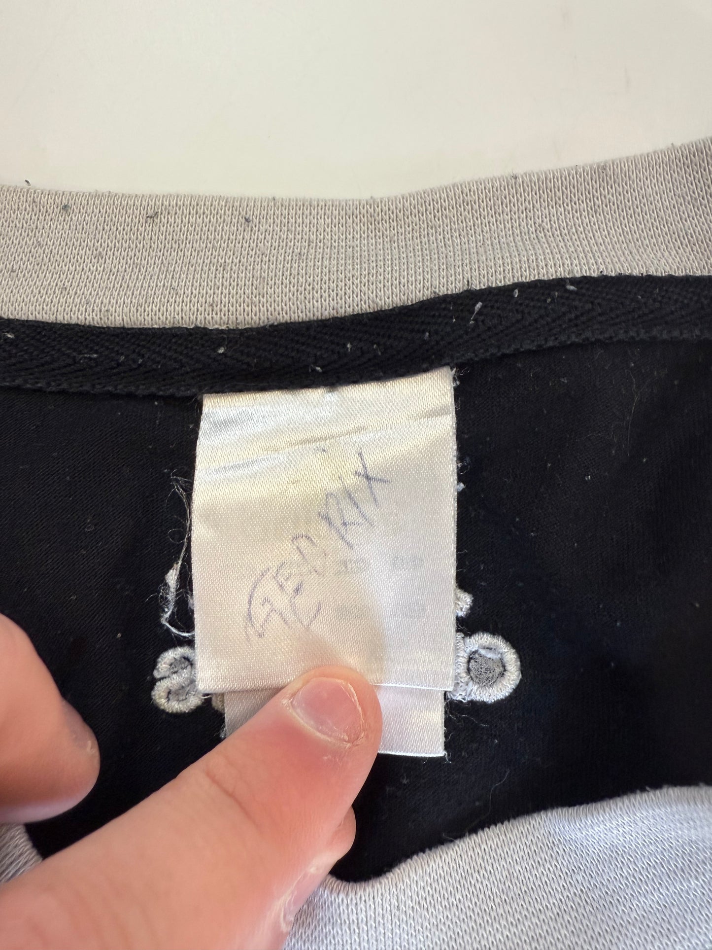 Vintage Adidas football centre logo tee (L)