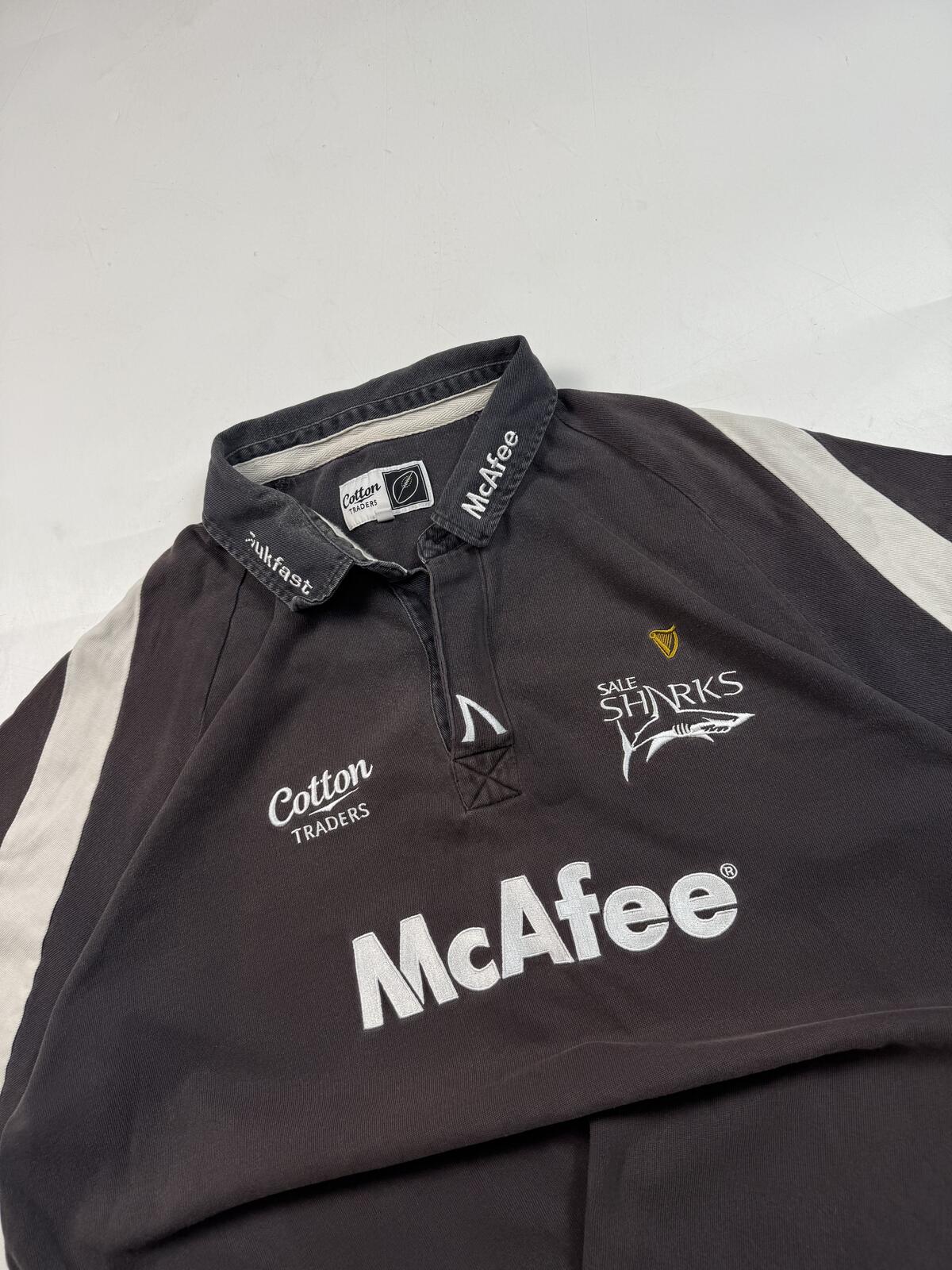 Vintage Sale Sharks 2008/09 Cotton Traders rugby shirt (3XL)