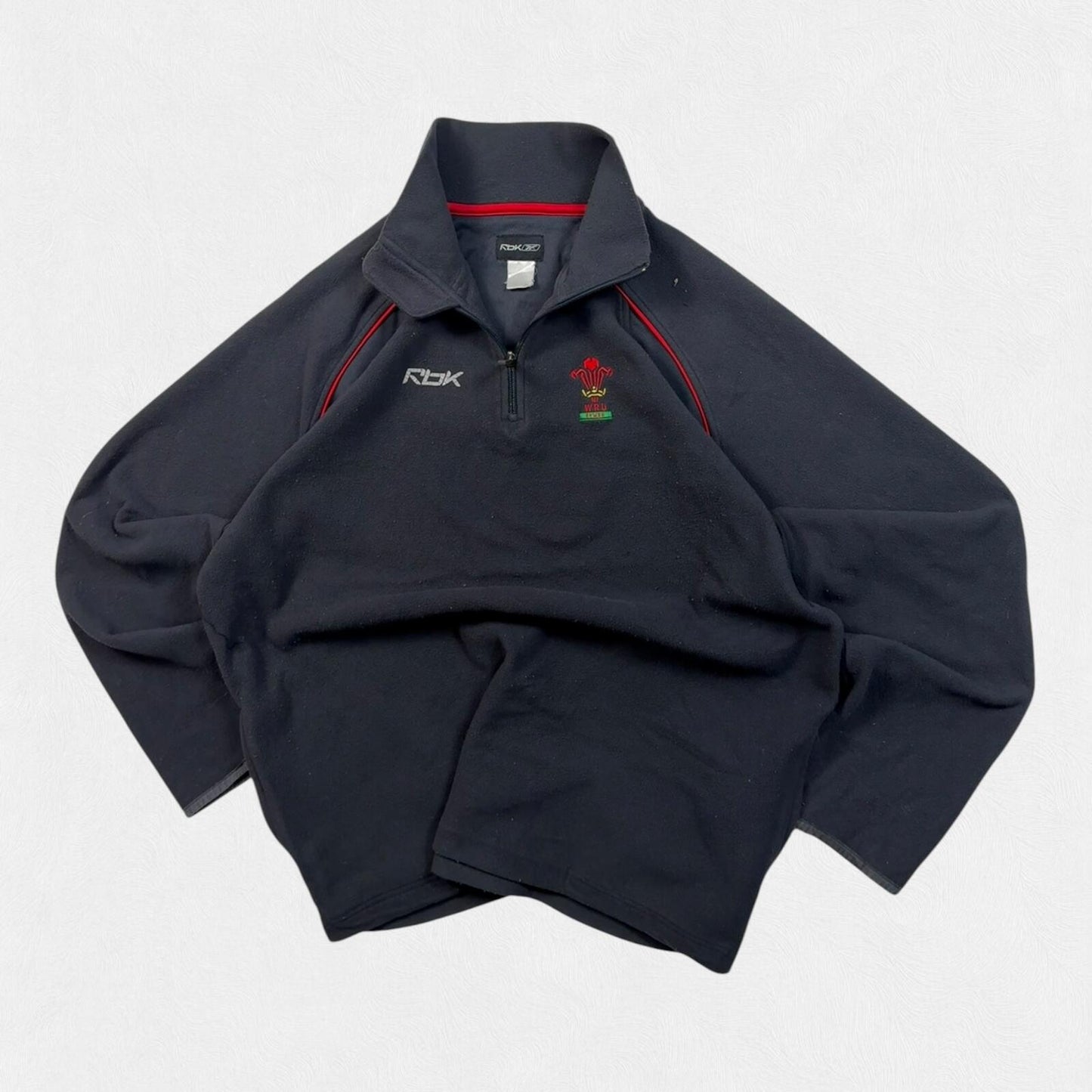 Vintage Wales rugby union 2005-07 Reebok 1/4 zip fleece (XL)