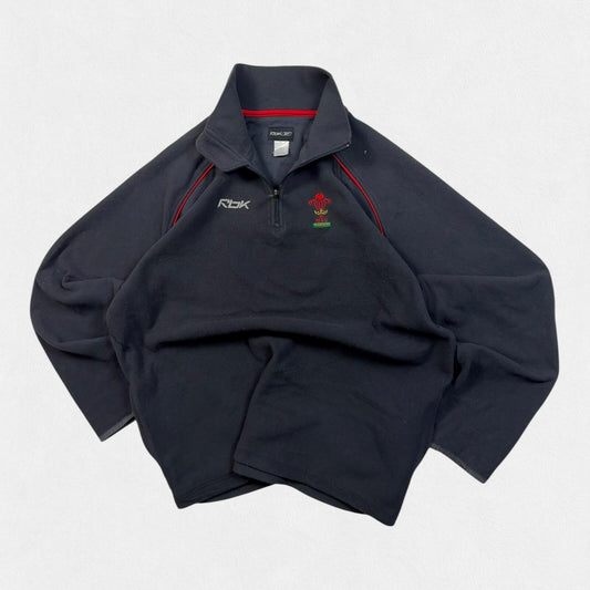 Vintage Wales rugby union 2005-07 Reebok 1/4 zip fleece (XL)