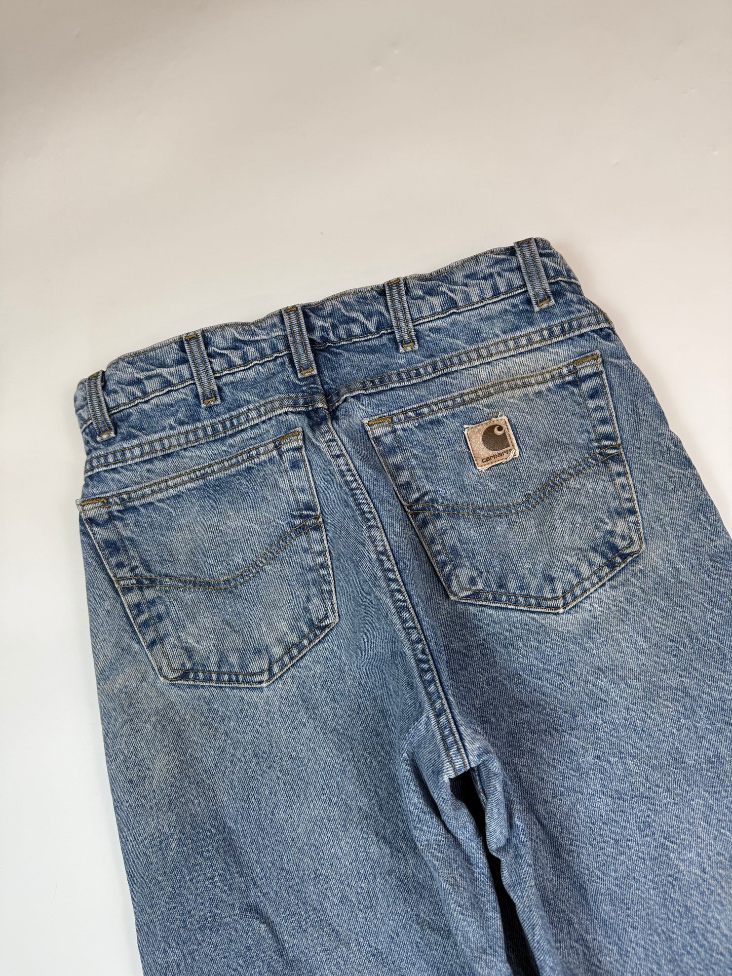 Vintage Carhartt fleece lined denim jeans (W30)