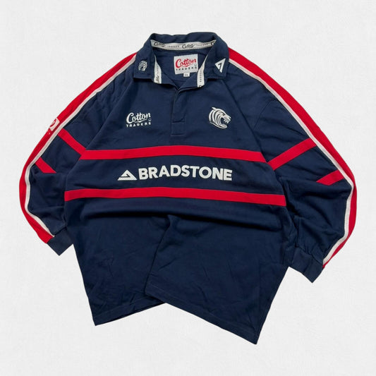 Vintage Leicester Tigers 2002/03 Cotton Traders training rugby shirt (XL)