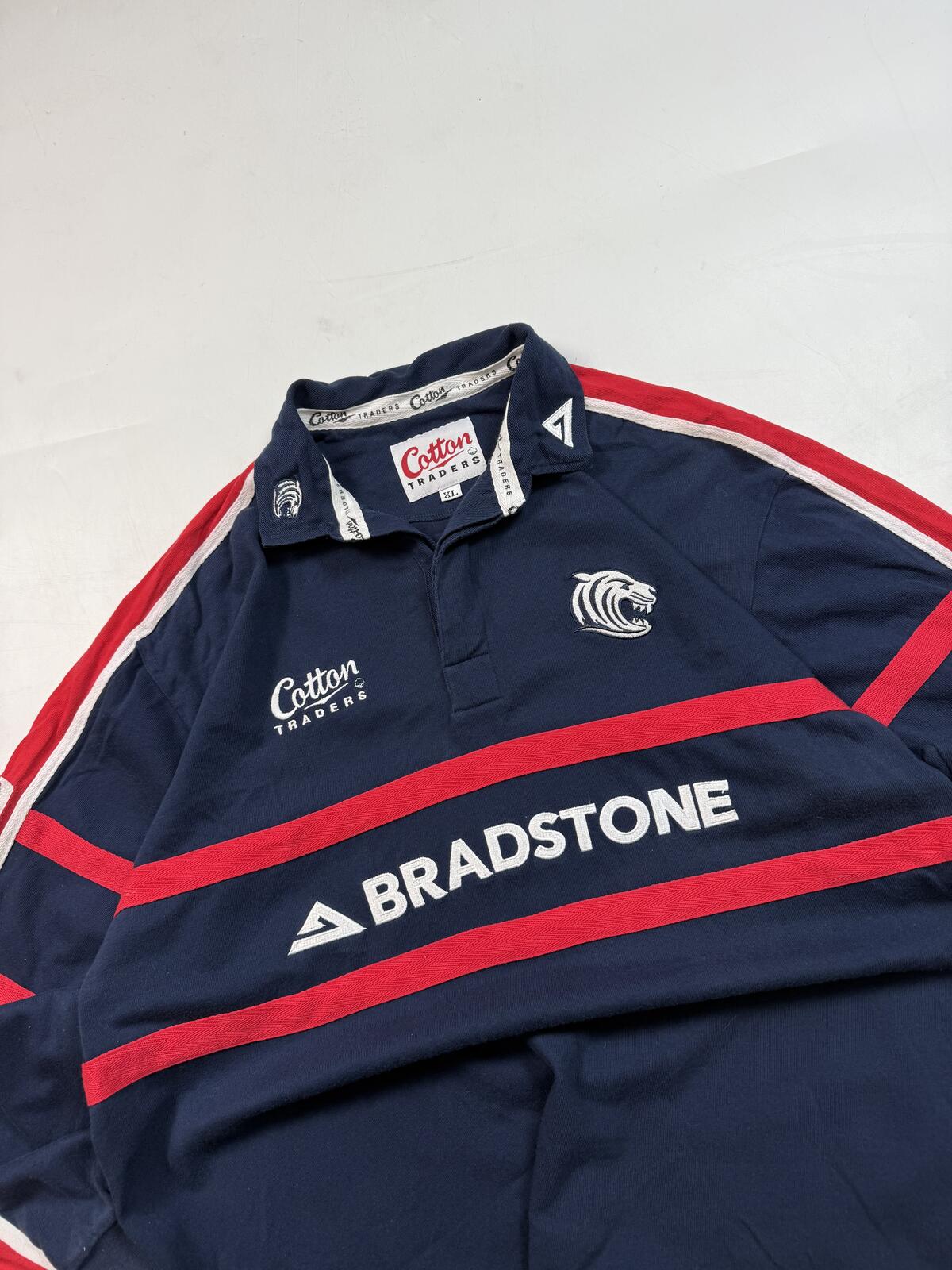 Vintage Leicester Tigers 2002/03 Cotton Traders training rugby shirt (XL)