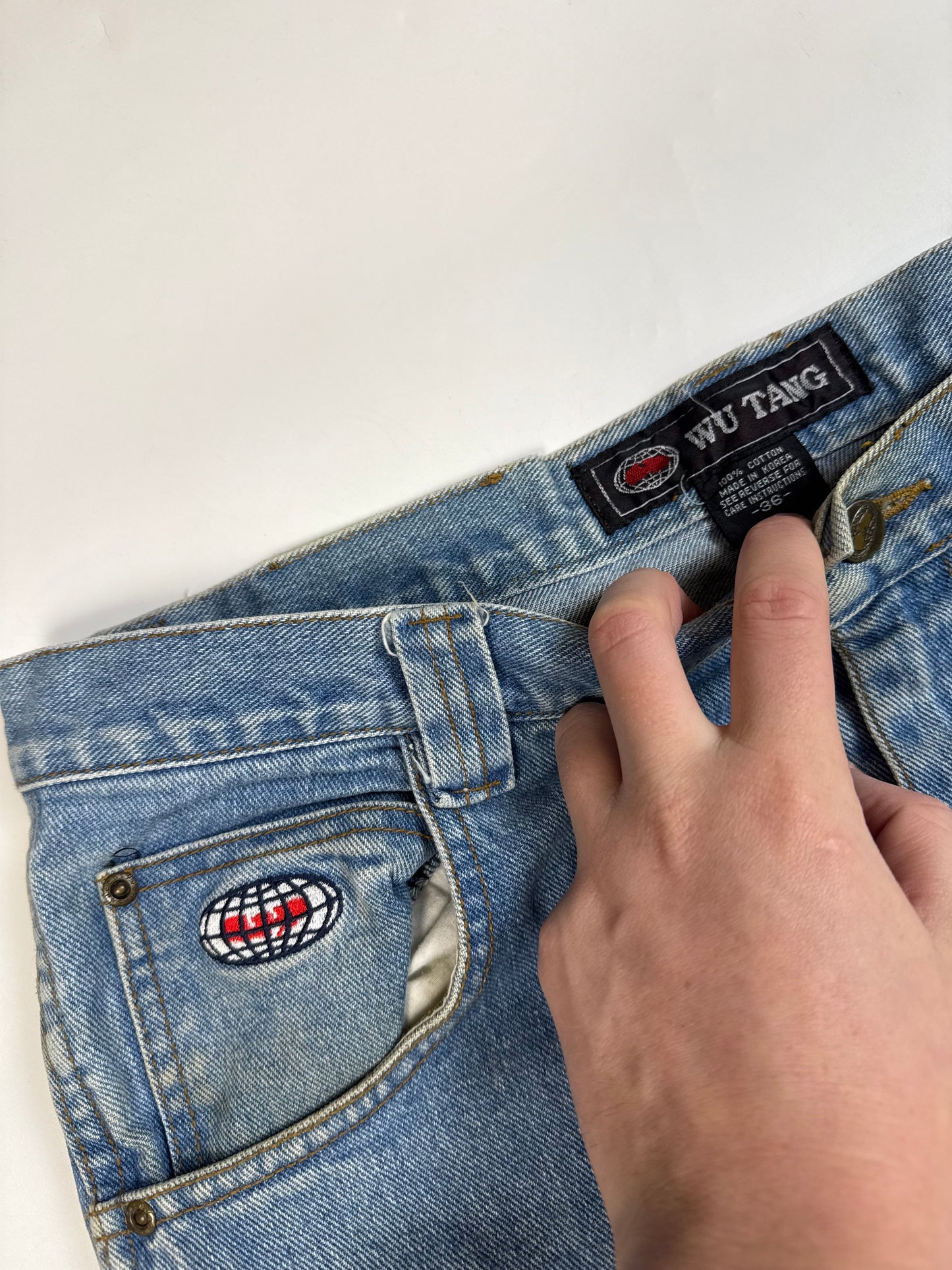 Vintage Y2K Wu Tang baggy carpenter jeans (W36)