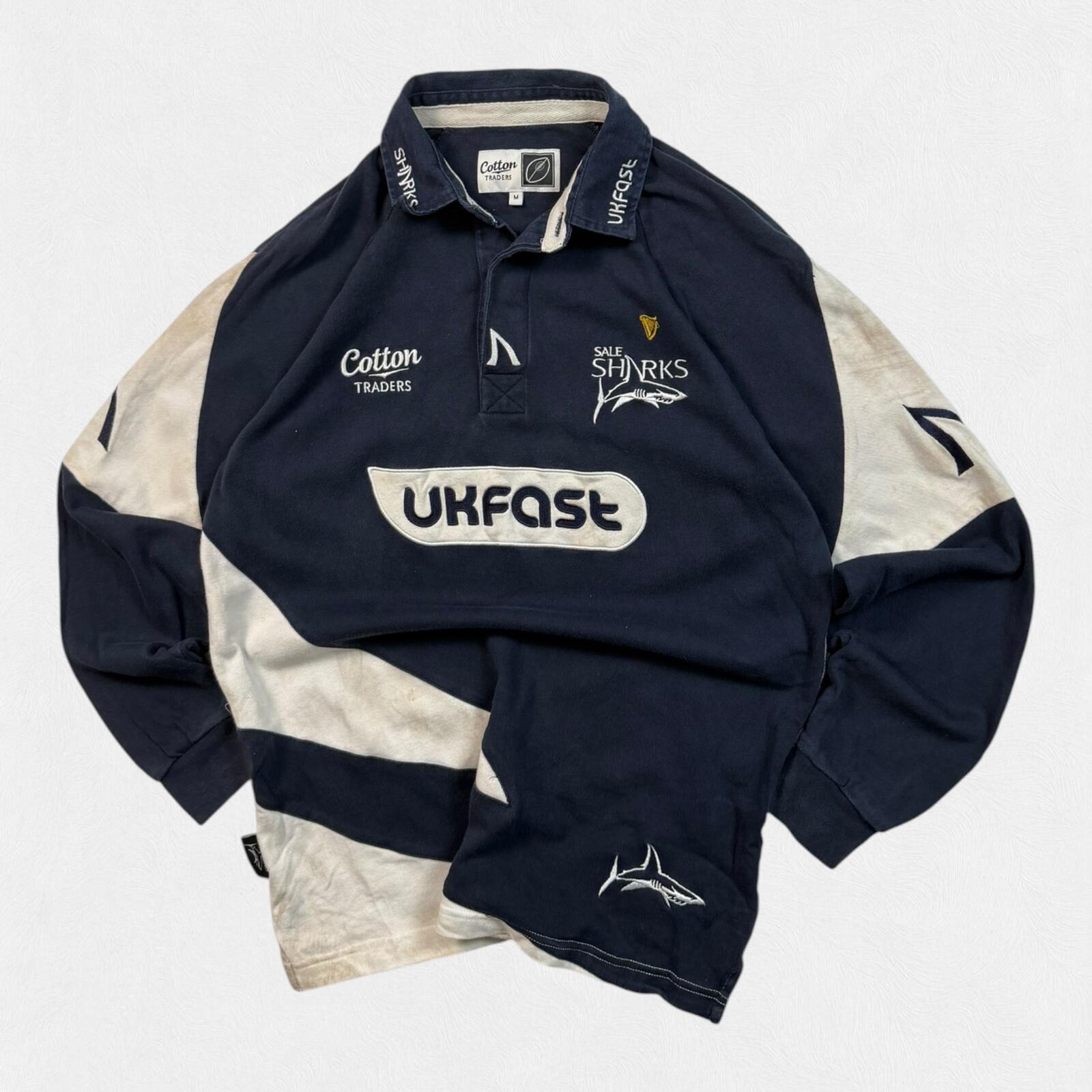 Sale Sharks 2009/10 Cotton Traders rugby union shirt (M)