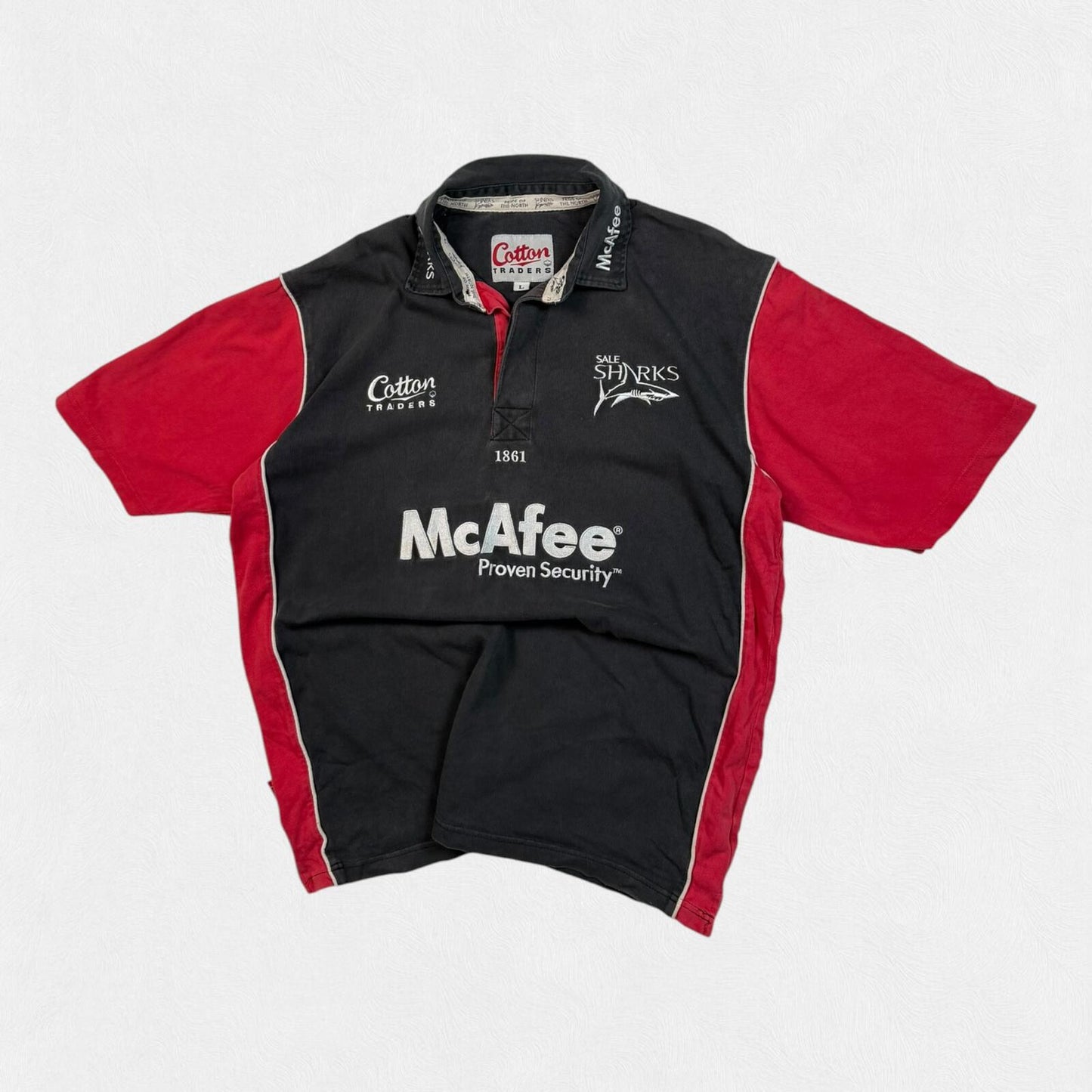 Vintage Sale Sharks 2004/05 Cotton Traders rugby shirt (L)