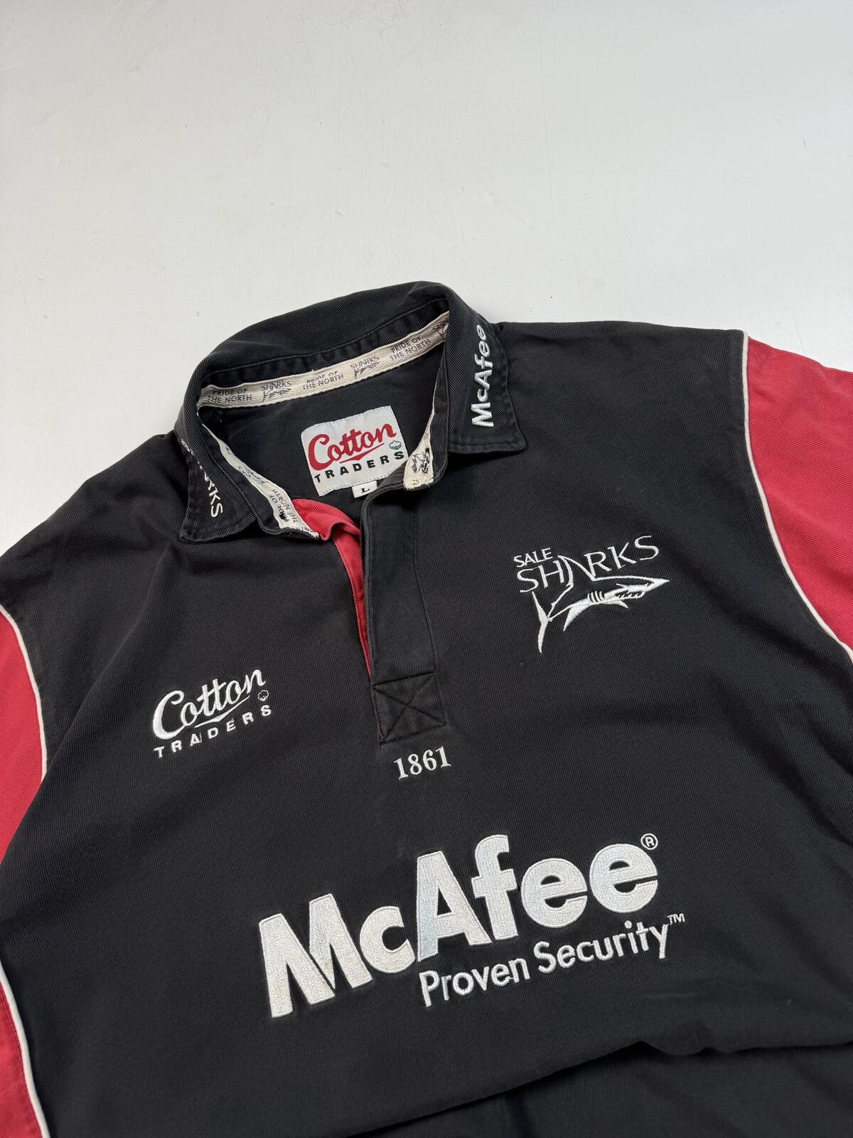 Vintage Sale Sharks 2004/05 Cotton Traders rugby shirt (L)